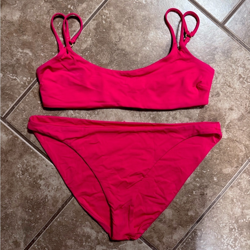L*Space Zinnia Camacho Bikini Set Hot Cherry Red